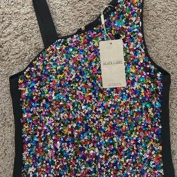 Hannah Banana Festive Colorful Sequins Teen Girls Dress 16 NWT Special Occasion